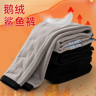 白鹅绒高腰紧身新比运动瑜伽鲨鱼裤 羽绒裤 女冬外穿加绒加厚打底裤