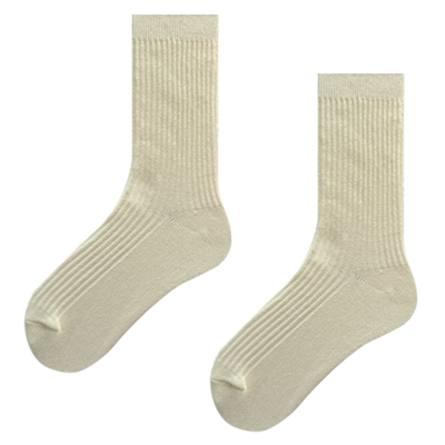 塔以灰色袜子女春秋款中筒堆堆袜