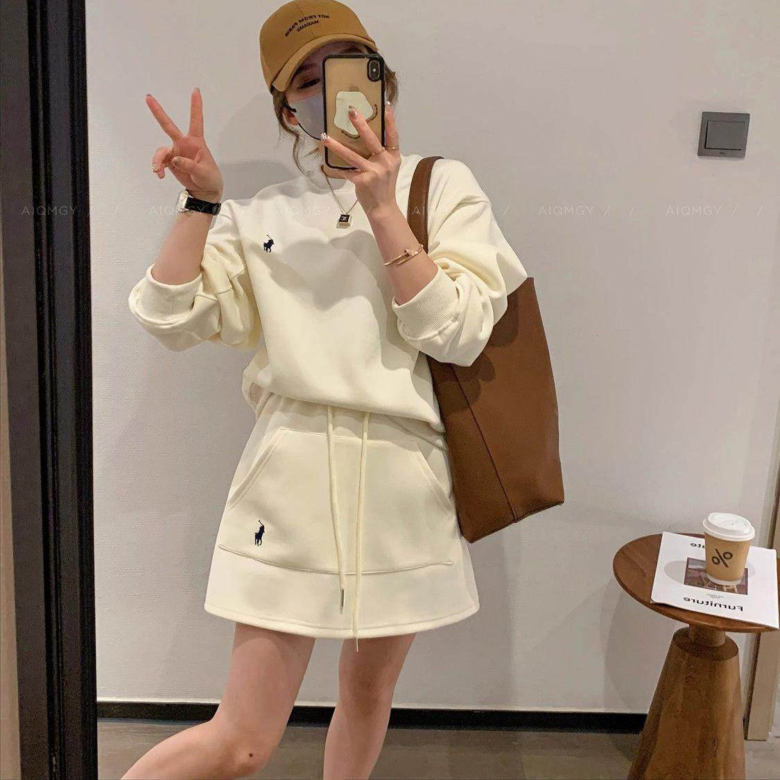 小马标时尚套装女春秋冬季新款运动风卫衣显瘦减龄半身短裙两件套,女装/女士精品,时尚套装,淘宝优惠券,粉丝福利购,淘宝优惠卷