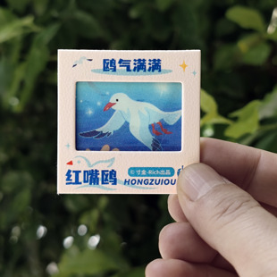 云南红嘴鸥挂件光栅工艺变色文创鸥气满满