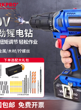 万克宝 W122017N充电式20V锂电钻双速起子机电动螺丝刀一电一充
