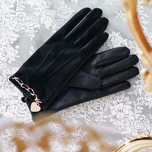 女士手套小羊皮小羊皮加绒礼物