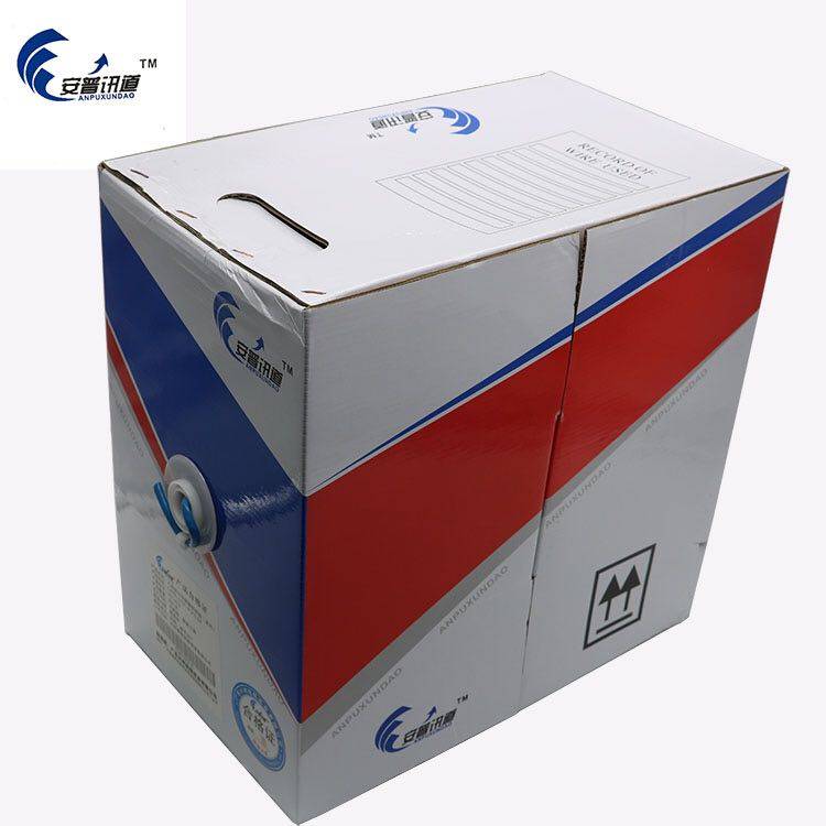 安普迅道 工程级六类千兆非屏蔽工程网线线芯0.58无氧铜蓝色灰色