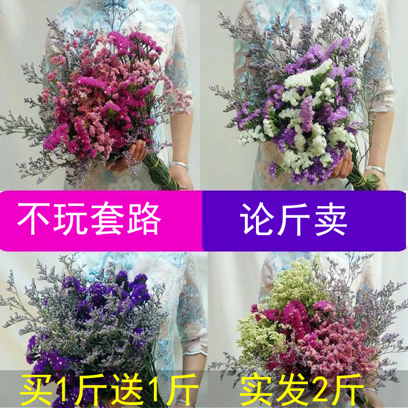 【新店促销买1送1】满天星勿忘我混搭半干花花束真鲜花家居装饰