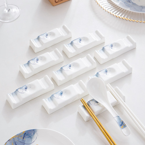 骨瓷家用创意三用筷子架勺子托