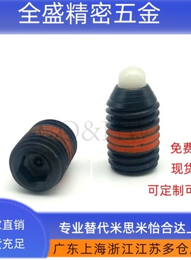 SPRH3/4/5/6/8重载型短型弹簧柱塞 ZAP63尼龙销定位弹顶销