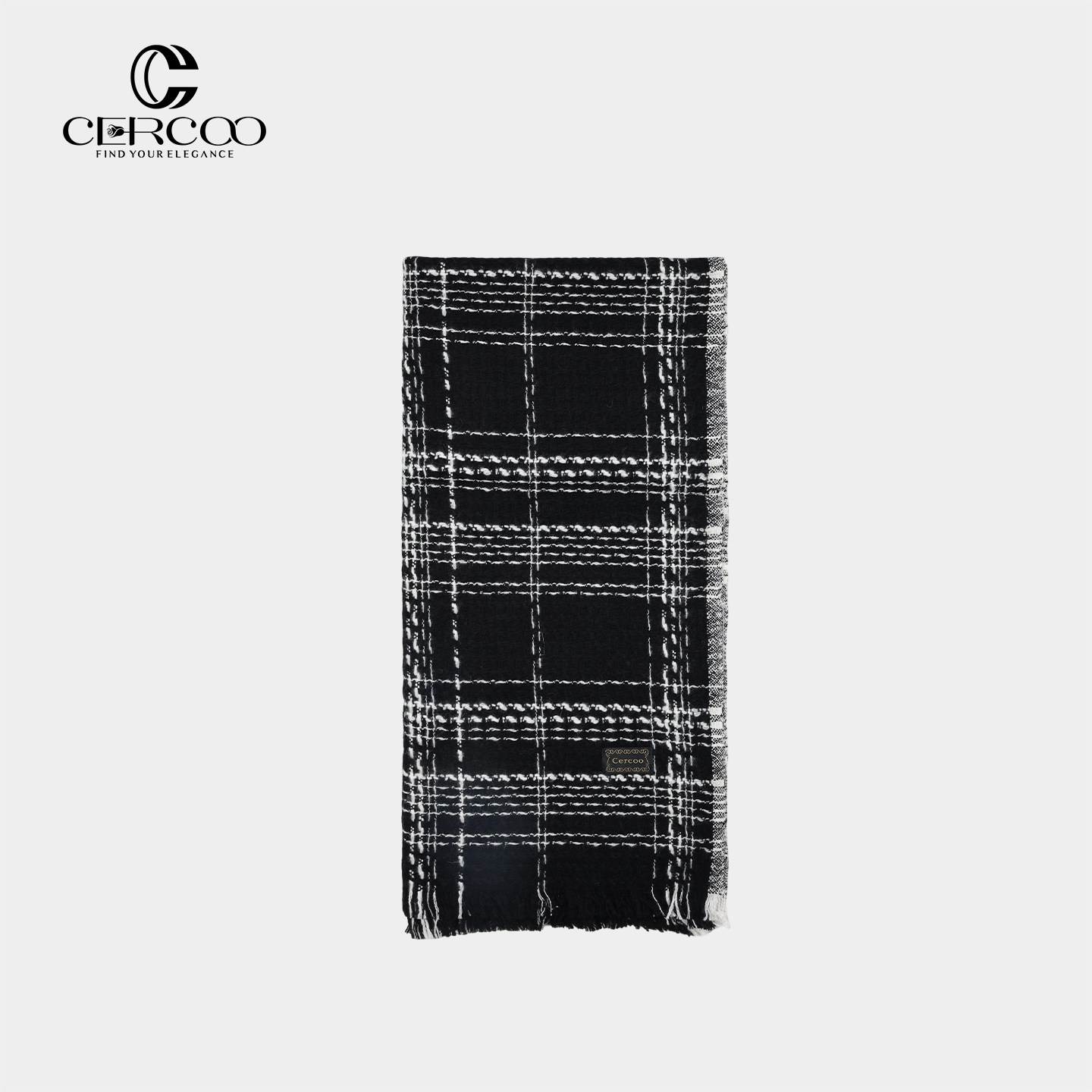 Cercoo/奢蔻简约格子条纹纯羊毛围巾女保暖时尚防风百搭亲肤围脖,服饰配件/皮带/帽子/围巾,围巾/丝巾/披肩,淘宝优惠券,粉丝福利购,淘宝优惠卷