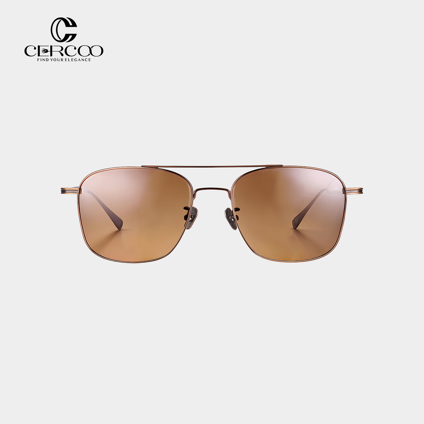 Cercoo/奢蔻大框偏光墨镜女款方圆脸闪粉设计太阳镜防晒防紫外线