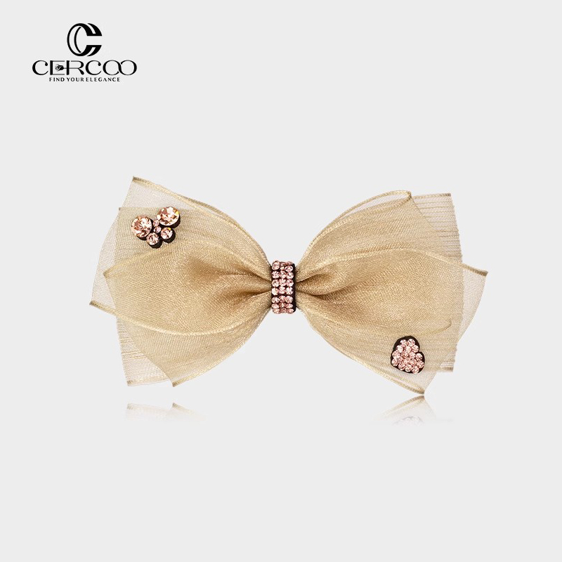 Cercoo/奢蔻蝴蝶结发夹布艺