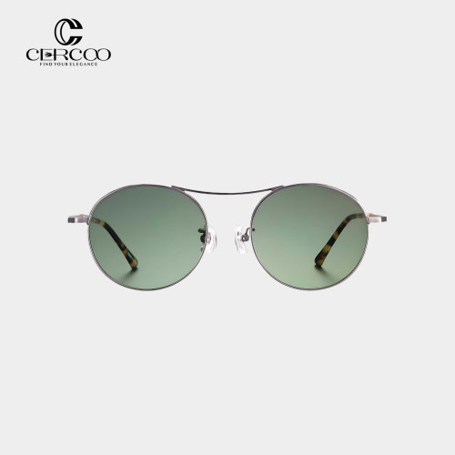 Cercoo/奢蔻老钱风金属墨镜