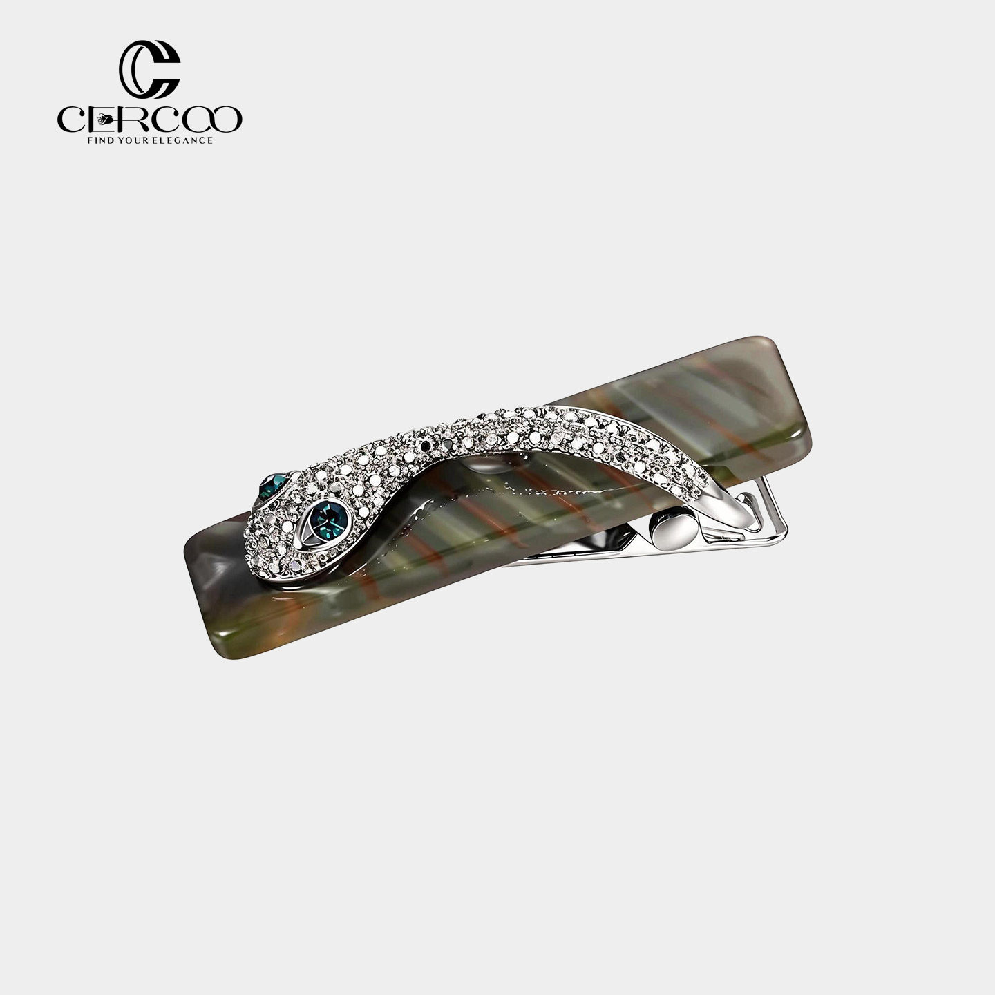 Cercoo/奢蔻新元瑞启蛇年生肖本命年优雅捏夹刘海侧边夹发夹发卡,饰品/流行首饰/时尚饰品新,发饰,淘宝优惠券,粉丝福利购,淘宝优惠卷