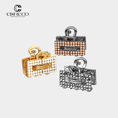 Cercoo/奢蔻抓夹金属，人造珍珠
