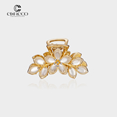 情人节礼物Cercoo 奢蔻鲨鱼夹丸子头发量多盘发高端小号抓夹头饰