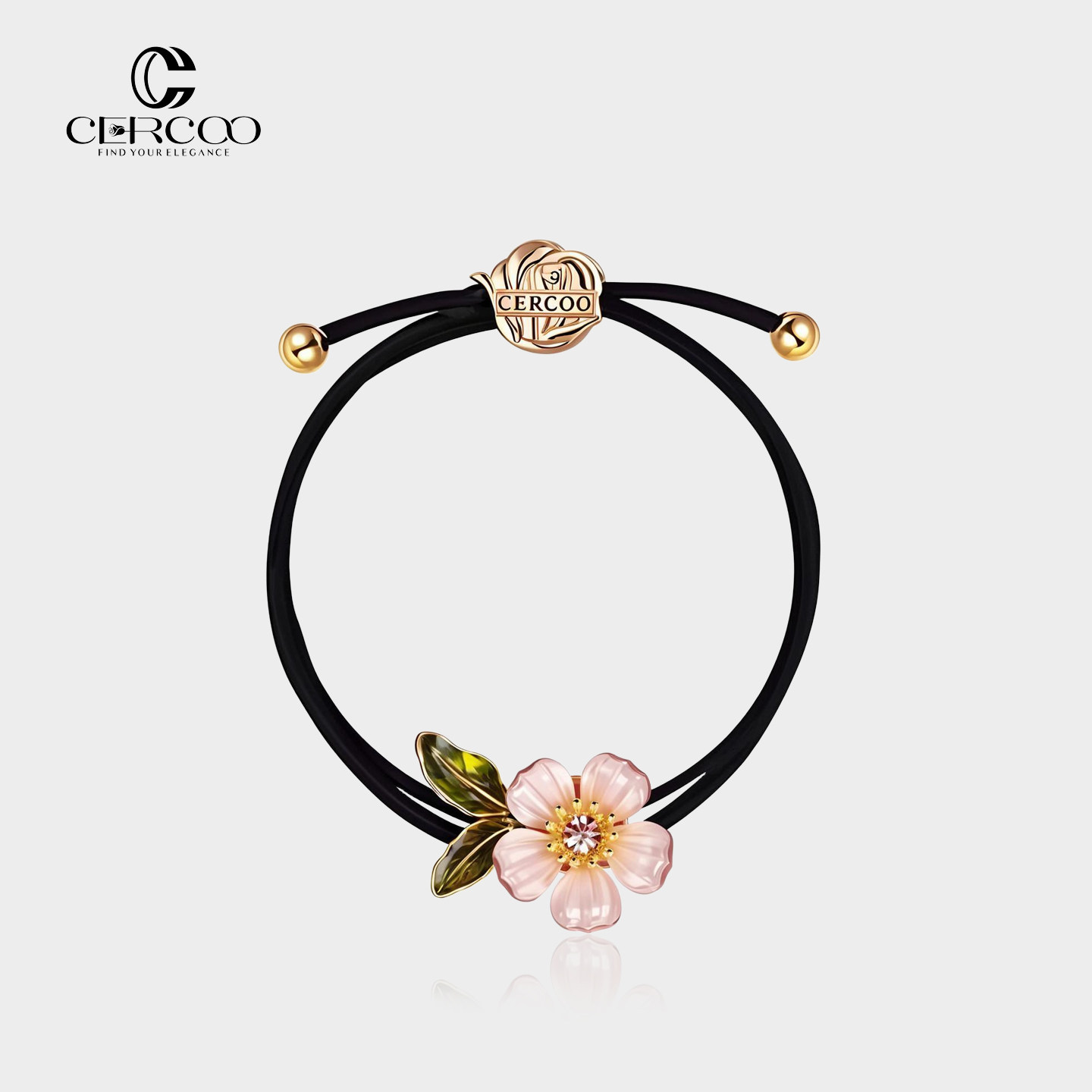 Cercoo/奢蔻沧海丁香系列手工滴油双股简约橡皮筋马尾发圈细发绳