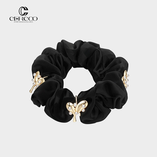 Cercoo 奢蔻送老婆礼物珍珠礼赞发圈大肠圈简约成人盘发发绳发圈