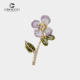 情人节礼物Cercoo 奢蔻花澜紫韵手工刺绣胸针花高档时尚 别针配饰