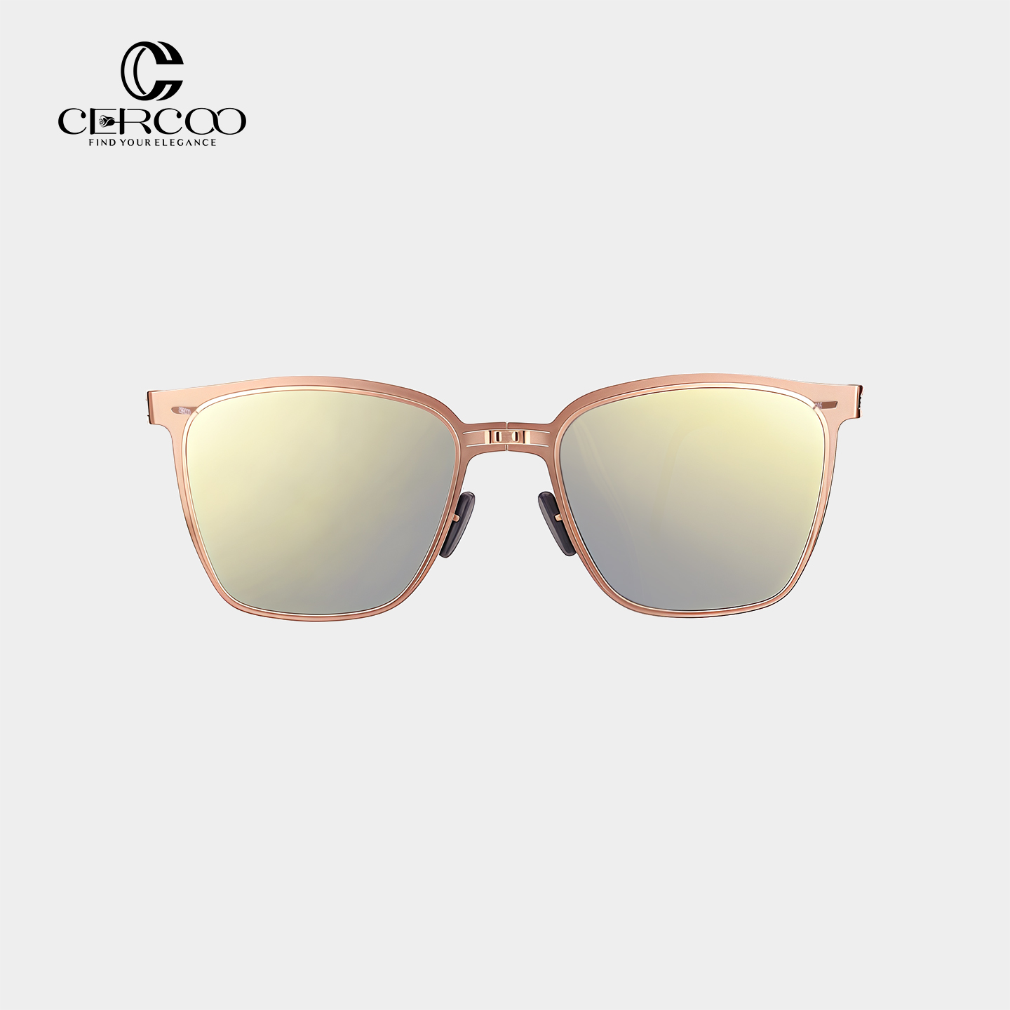 Cercoo/奢蔻超轻折叠复古墨镜防紫外线太阳眼镜女潮户外防晒墨镜