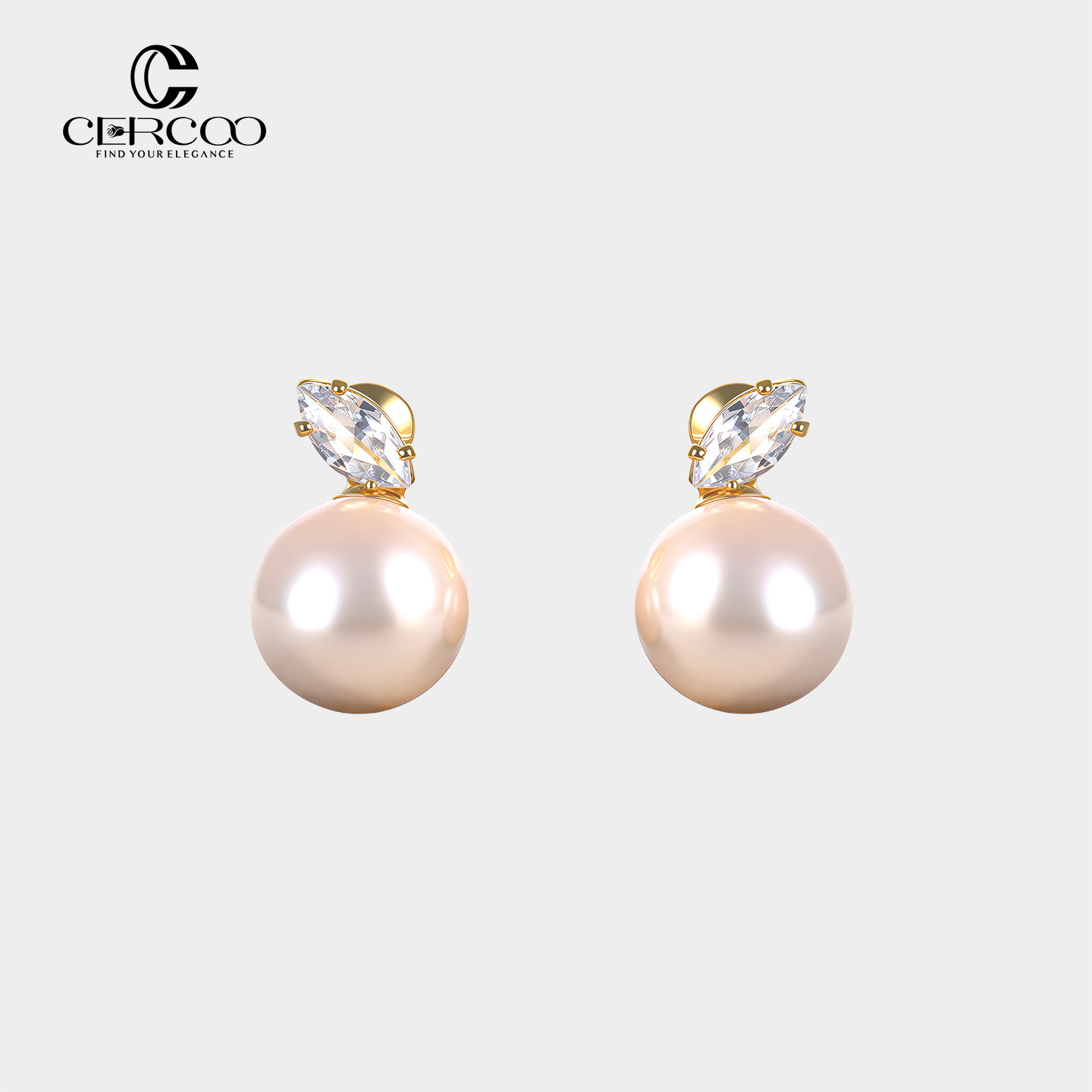 Cercoo/奢蔻珍珠礼赞耳钉女轻奢极简耳环银针耳饰小众高级感饰品,饰品/流行首饰/时尚饰品新,耳钉,淘宝优惠券,粉丝福利购,淘宝优惠卷