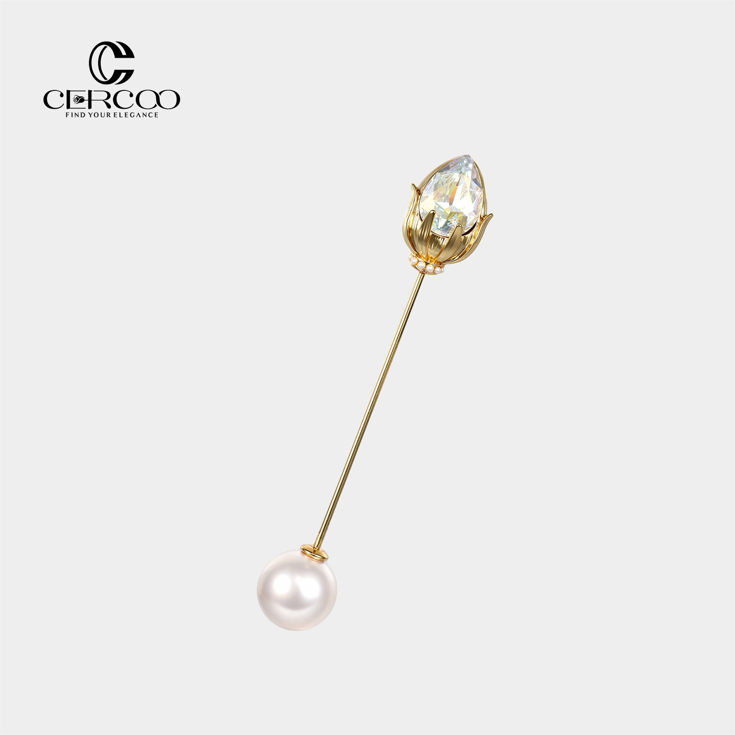 Cercoo/奢蔻莫奈晶丛系列水晶胸针高级感气质胸花简约优雅配饰