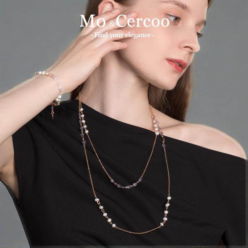 Cercoo/奢蔻珍珠礼赞珍珠链条拼接项链轻奢小众设计感ins风锁骨链,饰品/流行首饰/时尚饰品新,项链,淘宝优惠券,粉丝福利购,淘宝优惠卷