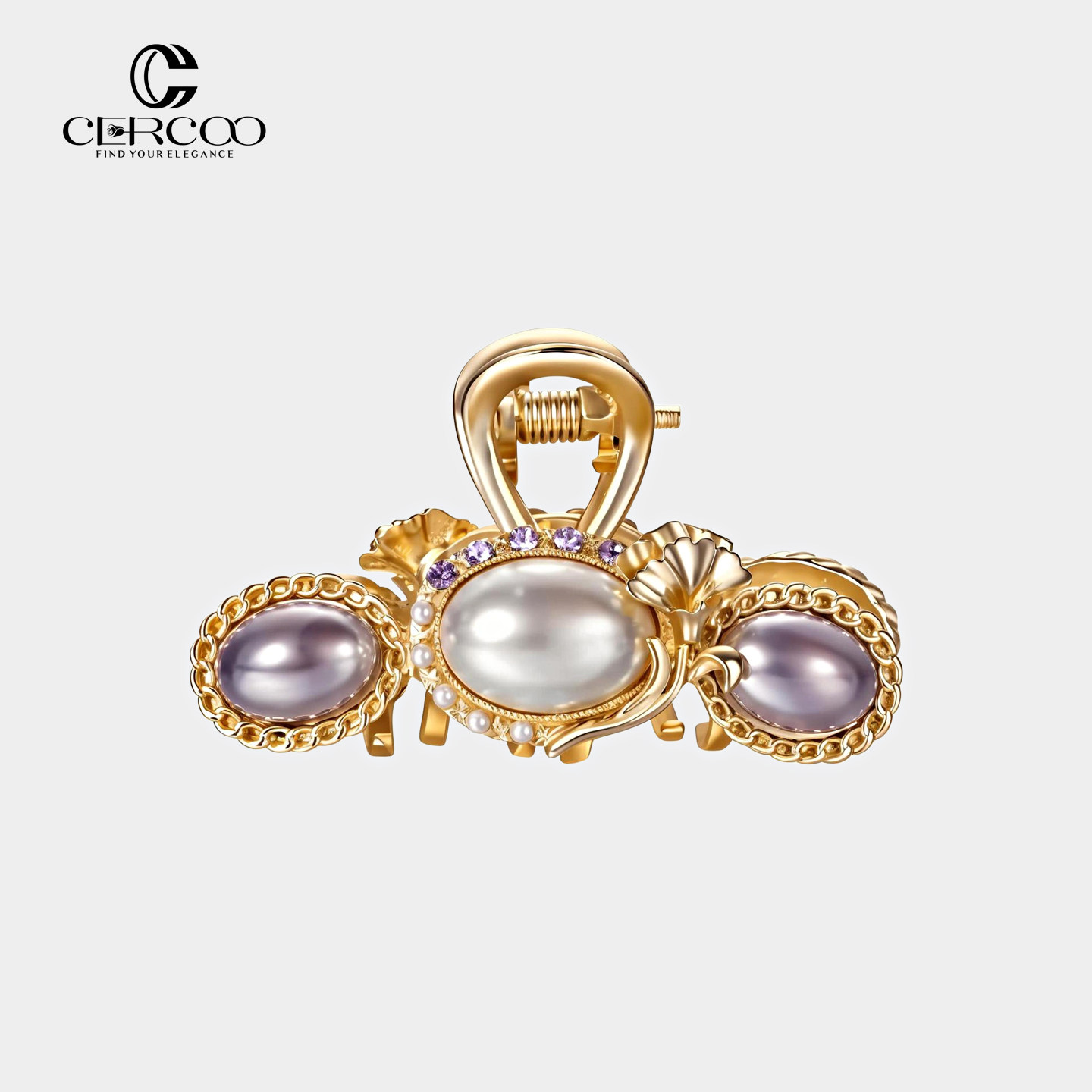 Cercoo/奢蔻吉斯蒙达系列中号丸子头后脑勺气质美拉德抓夹发抓夹