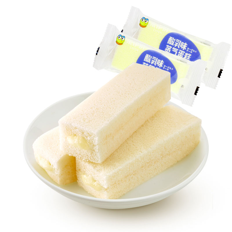 来伊份酸乳味蒸气蛋糕500g独立小包装小口袋蒸蛋糕点心休闲零食