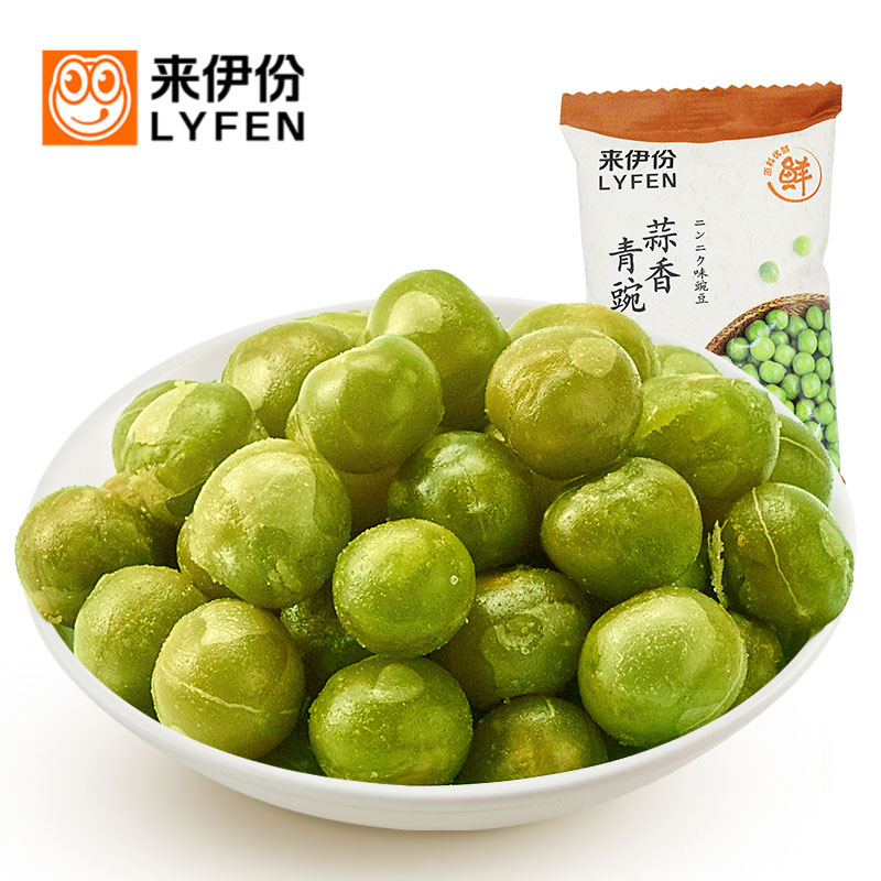 来伊份蒜香青豆500g休闲零食坚果