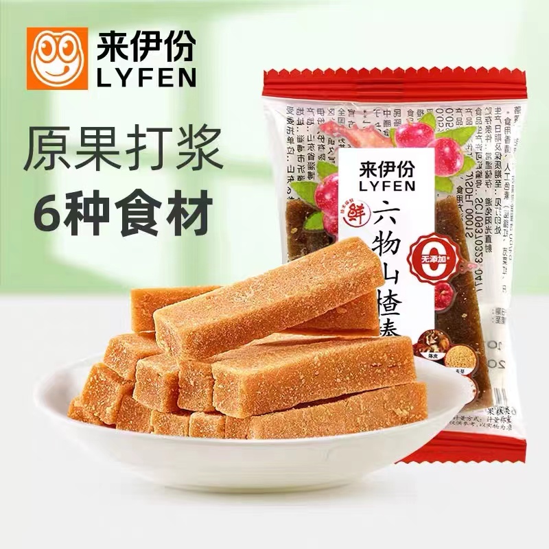 来伊份六物山楂棒500g