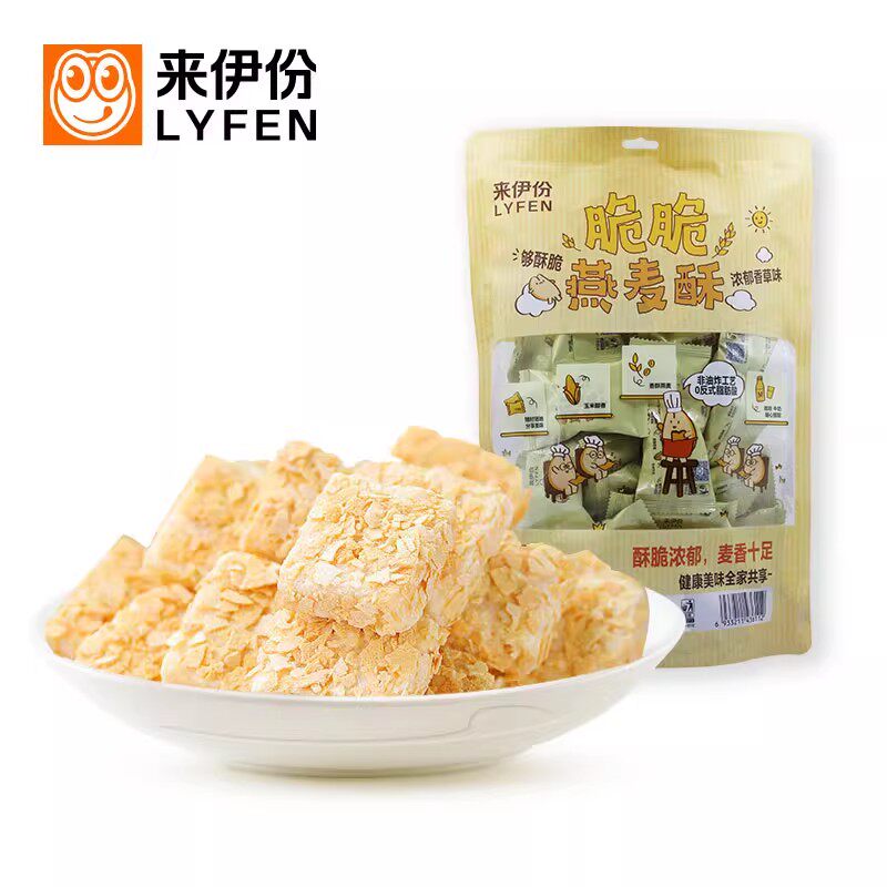 来伊份脆脆燕麦酥180g香草味