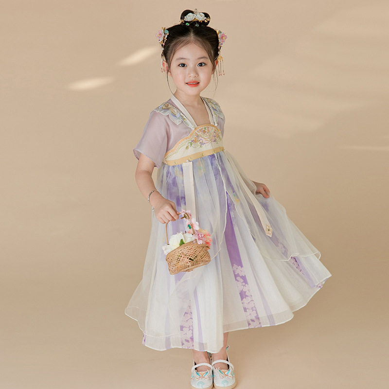 汉服女童夏款中国风宝宝云肩雪纺公主裙古风小孩超仙襦裙儿童唐装,童装/婴儿装/亲子装,汉服,淘宝优惠券,粉丝福利购,淘宝优惠卷
