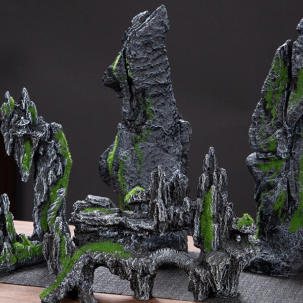 假山石头家居装饰品桌面摆件园艺绿植小生态盆景鱼缸造景摆件图片