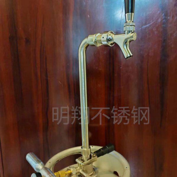 精酿啤酒户外简易打酒器二氧化碳小气弹气瓶啤酒桶两用消沫龙头阀