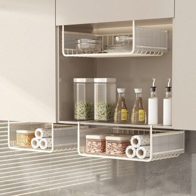 厨房挂篮置物架多功能空间神器橱柜下挂架衣柜收纳架书架储物吊篮,厨房/烹饪用具,水槽置物架,淘宝优惠券,粉丝福利购,淘宝优惠卷
