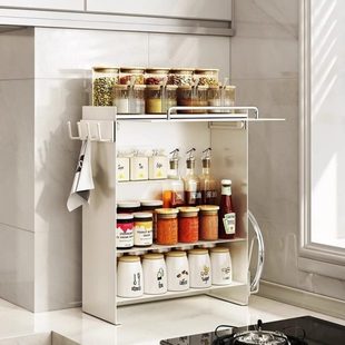 繁盛厨房立式调料架双层家用台面调味品置物架多功能收纳架款