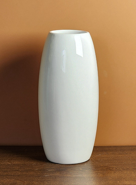 白色ins小清新陶瓷花瓶内外釉面光滑可装水鲜花简约桌面插花摆件