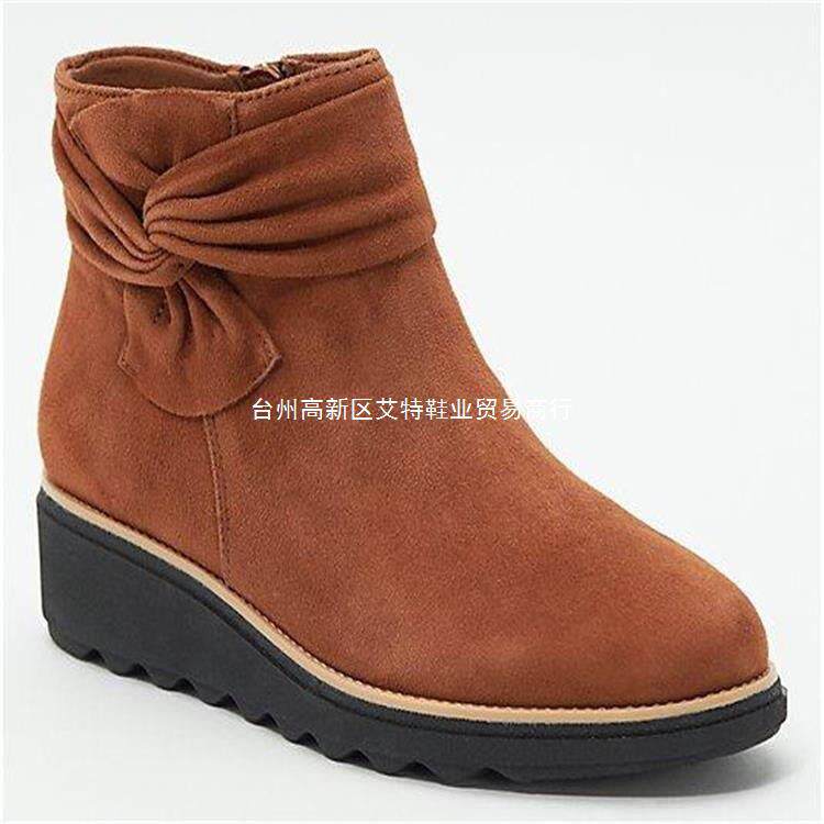 shoeswomen新款坡跟短靴