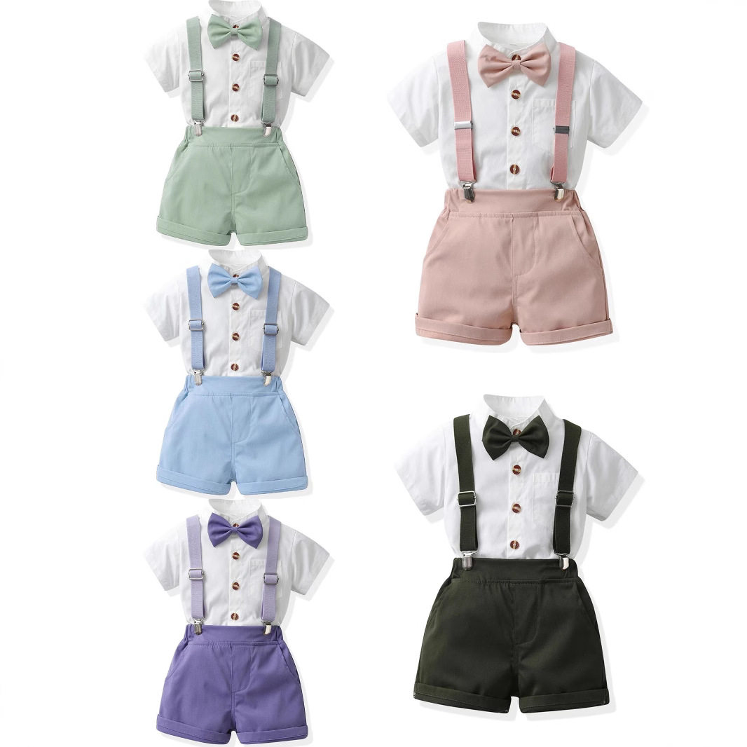 夏季儿童周岁演出服白色