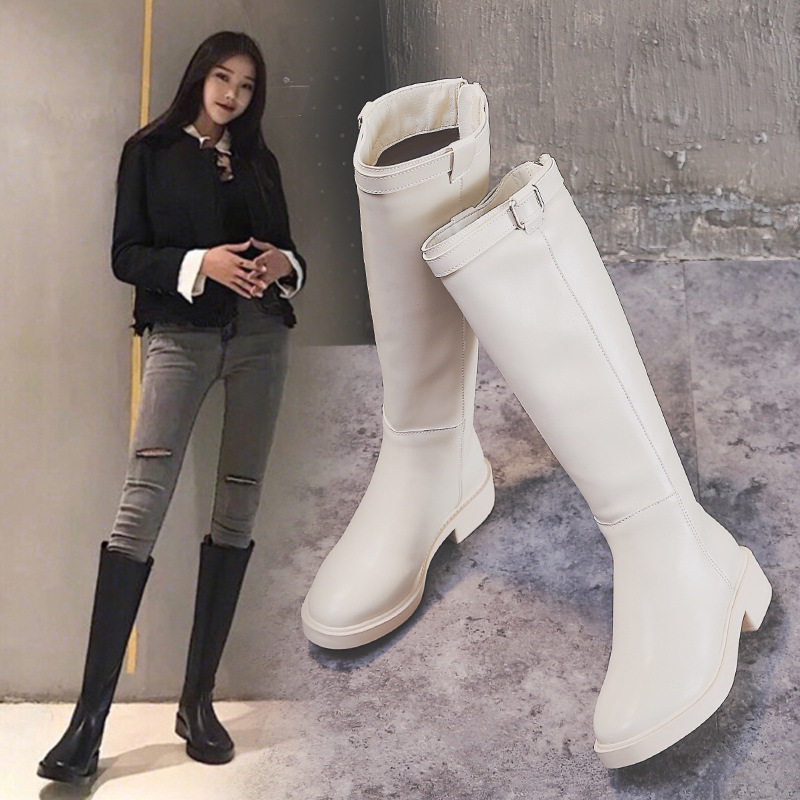 KW-2粗跟长筒靴女不过膝