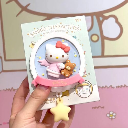 现货正品MINISO名创优品三丽鸥小天使系列发光冰箱贴盲盒磁吸手办