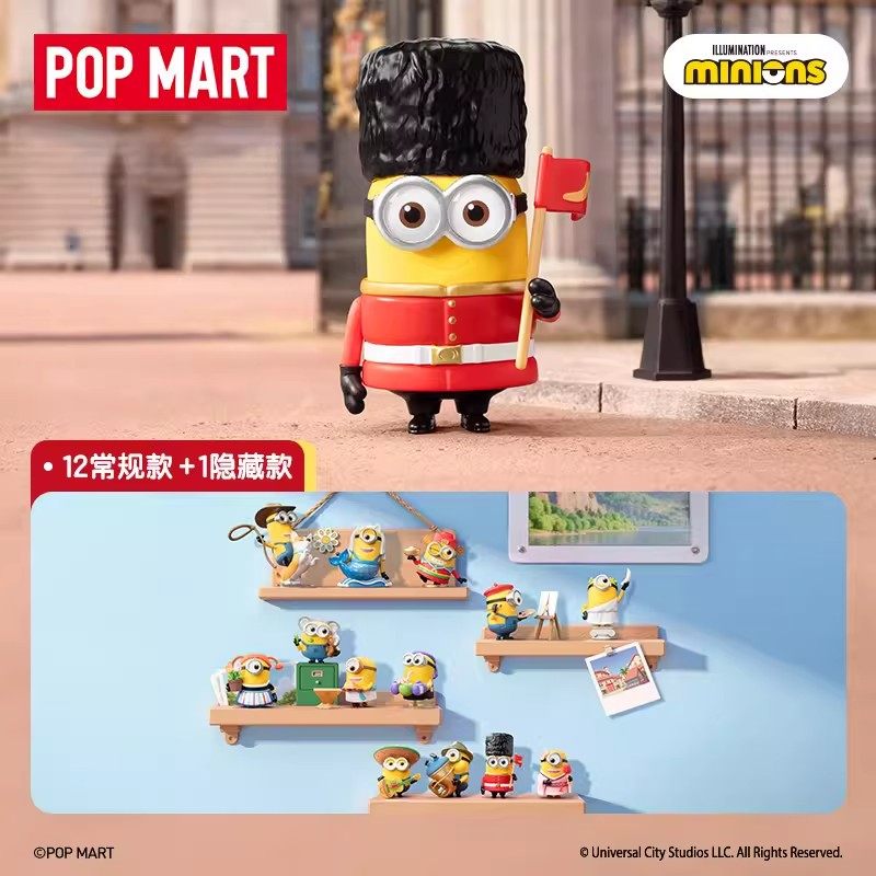 现货正品POPMART泡泡玛特小黄人世界之旅系列手办盲盒桌面摆件