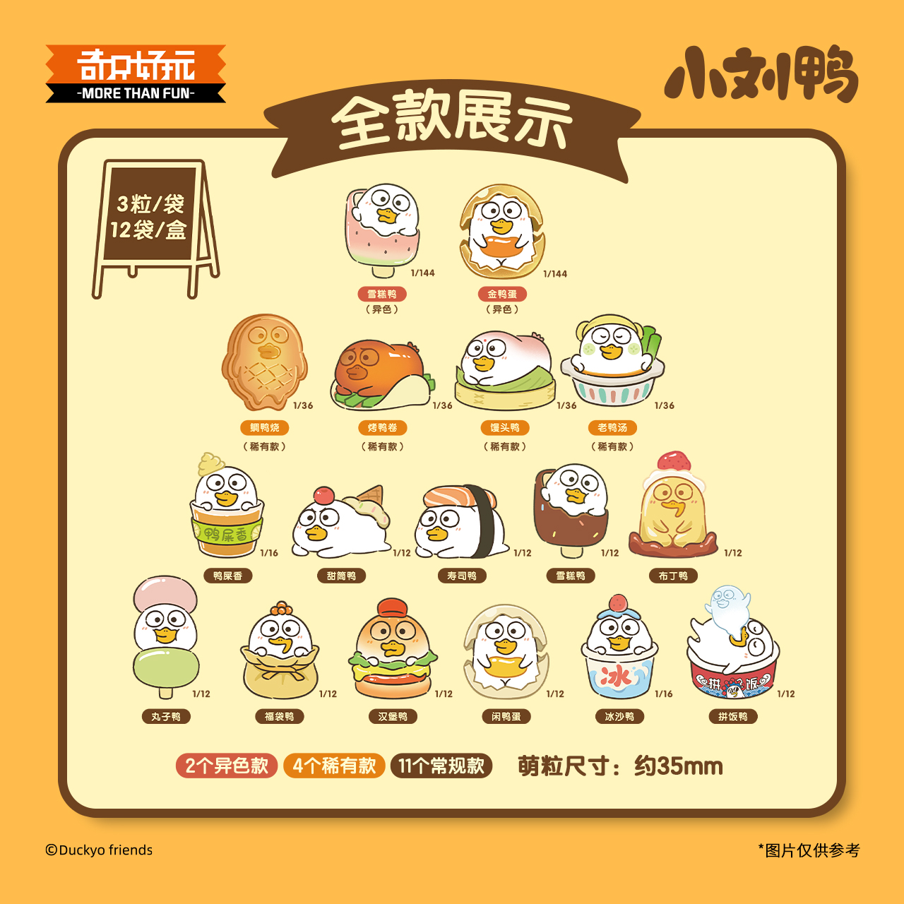 现货正品小刘鸭小食铺萌粒盲袋摆件盲盒手办可爱礼物潮玩公仔女生