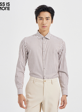 【色织条纹】利郎青年商务商场同款长袖衬衫男2025秋季休闲衬衣男