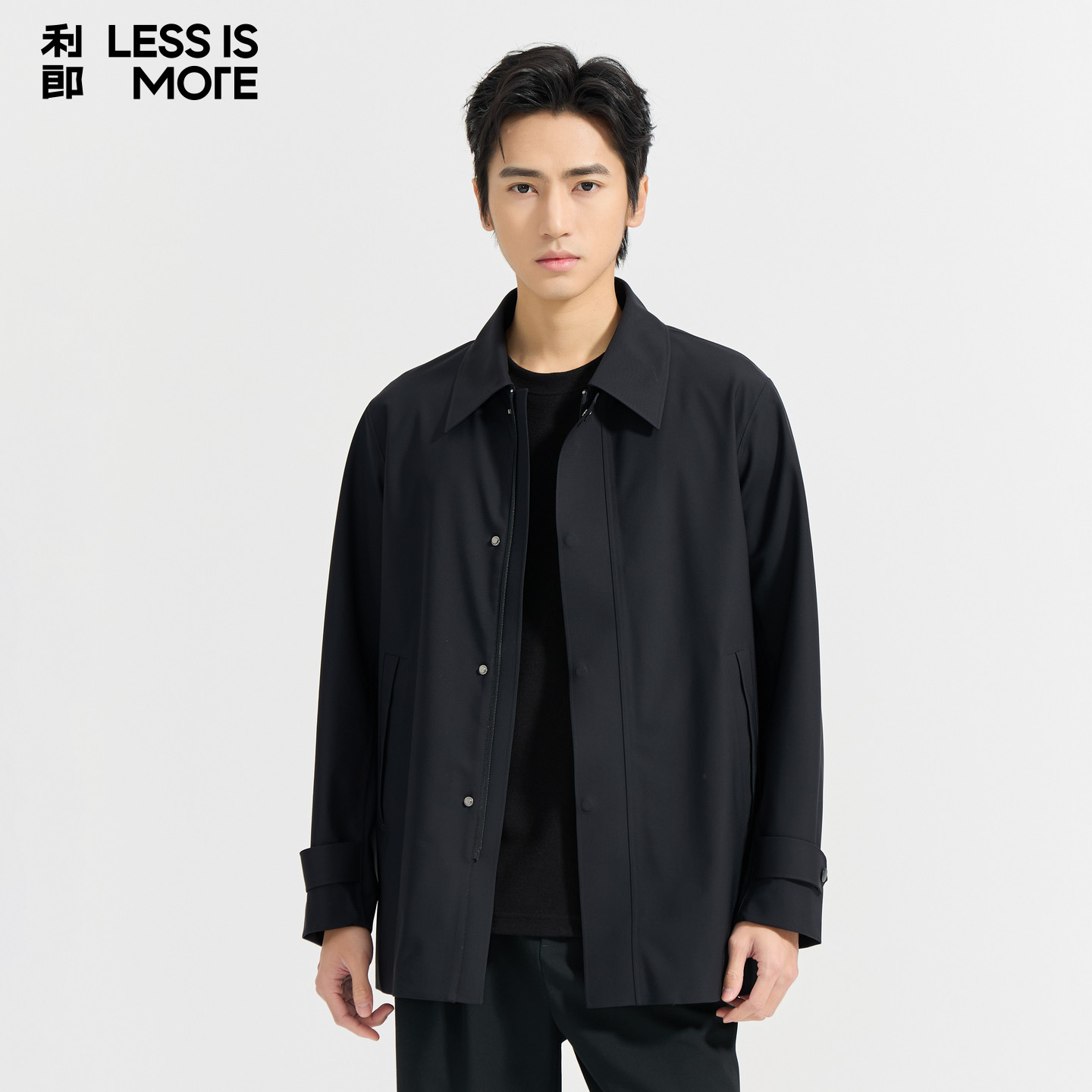 【锦氨混纺】利郎青年商务风衣2026秋季商务休闲弹力风衣男士外套