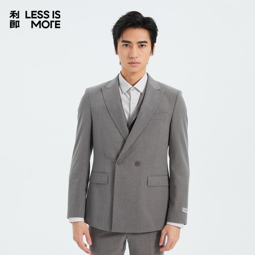 【混纺TR条纹】利郎青年商务西服套装2026春三件套西装男Q5CXF04