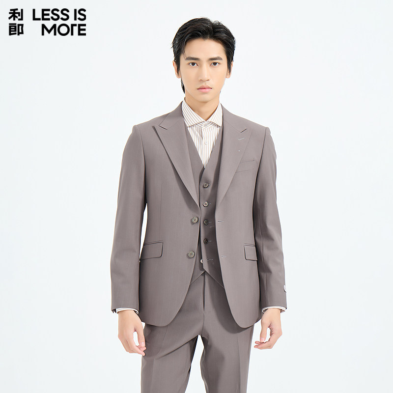 【抗皱耐磨】利郎青年商务西服套装2026春季三件套时尚修身西装男