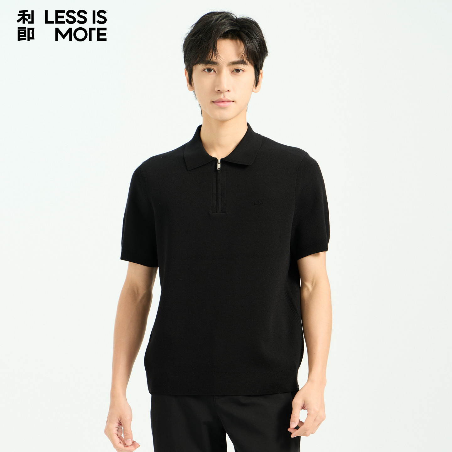 【商场同款】利郎青年商务毛衣2026秋季翻领时尚保暖短袖针织毛衫