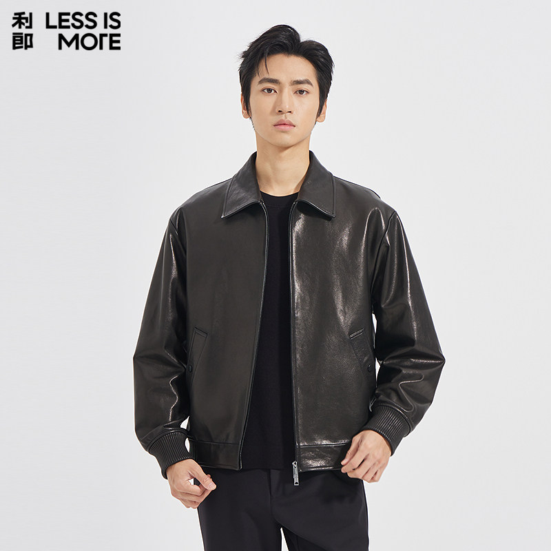 【油蜡皮】利郎青年商务商场同款真皮皮衣2026春男士轻奢外套,男装,皮衣,淘宝优惠券,粉丝福利购,淘宝优惠卷