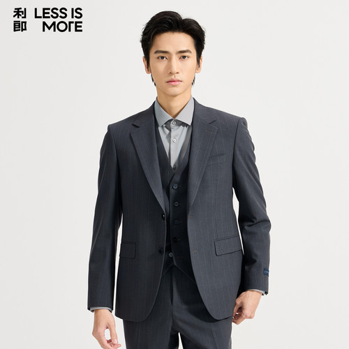 【TR混纺】利郎青年商务西服套装2026秋季三件套时尚修身西装男