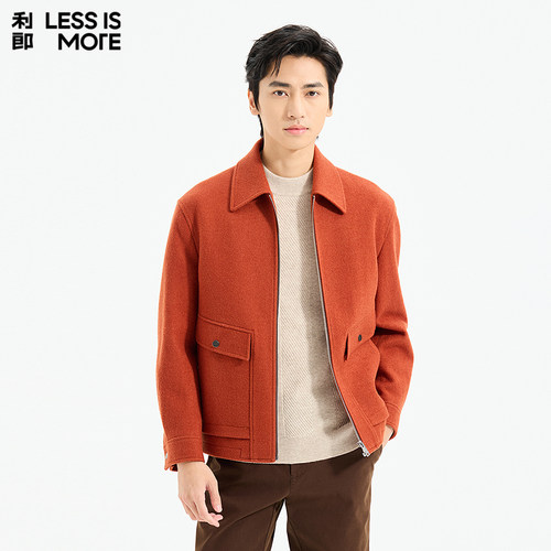 【羊毛混纺】利郎青年商务商场同款毛呢外套2025冬季休闲保暖大衣