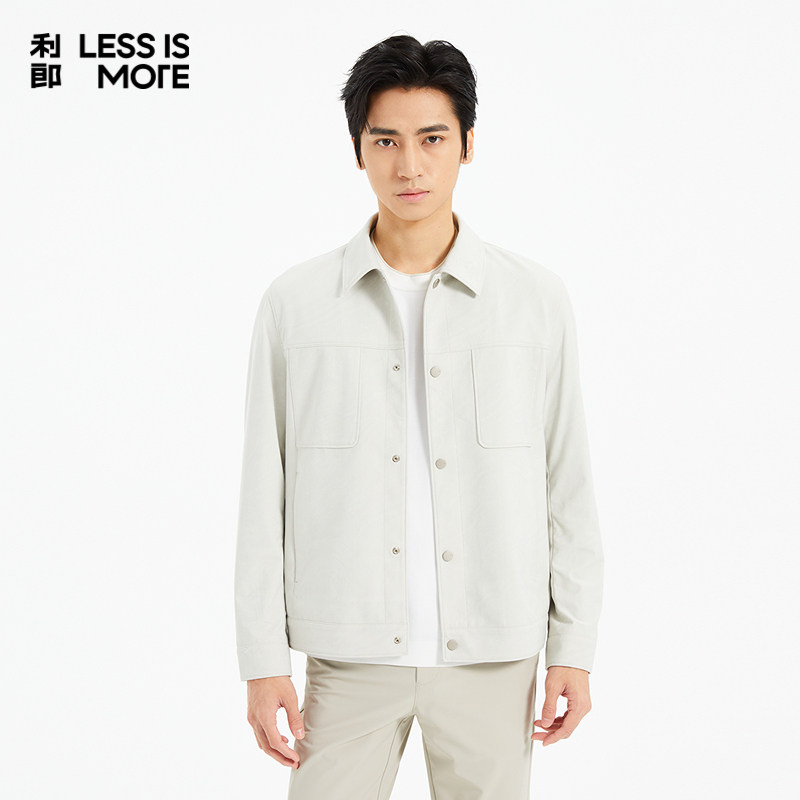 【提花锦氨】利郎青年商务夹克男2025秋季翻领休闲外套男Q5CJK013